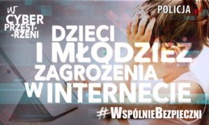 strona tytułowa odcinka z serii &quot;wspólnie bezpieczni&quot; dotyczącego zagrożeń w internecie