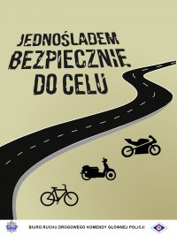 logo akcji &quot;Jednośladem bezpiecznie do celu&quot;