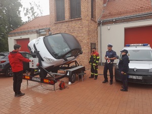 policjanci podczas działań