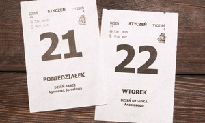 kartki z kalendarza 21 i 22 stycznia