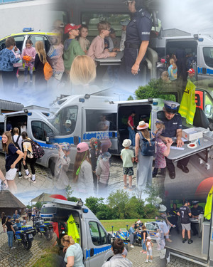 policjanci podczas festynu