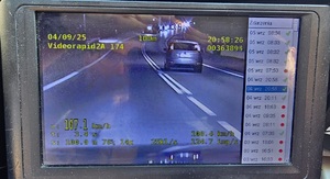 widok z policyjnego videorejestratora