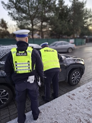 policjanci podczas działań