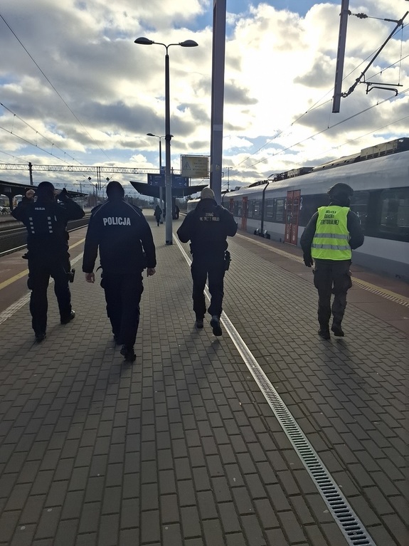 policjanci podczas działań