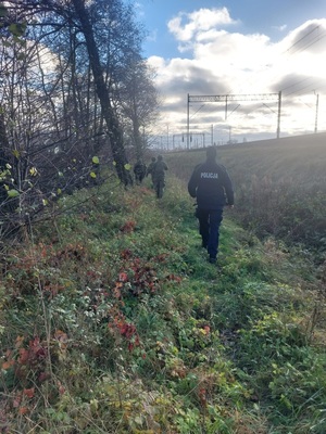 policjanci podczas działań