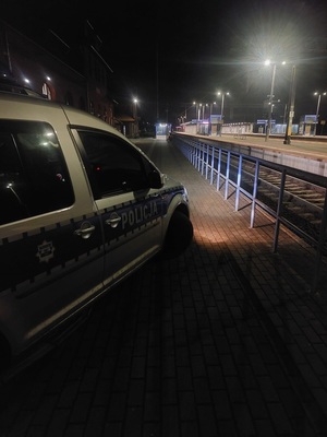 policjanci podczas działań